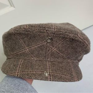 Women’s Flat Cap Hat, American Eagle Newsboy Cap, Wool & Cotton Cap